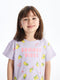 Crew Neck Printed Short Sleeve Baby Girl T-Shirt